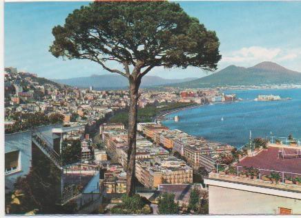Postal E02163: Vista general de Nápoles, Italia