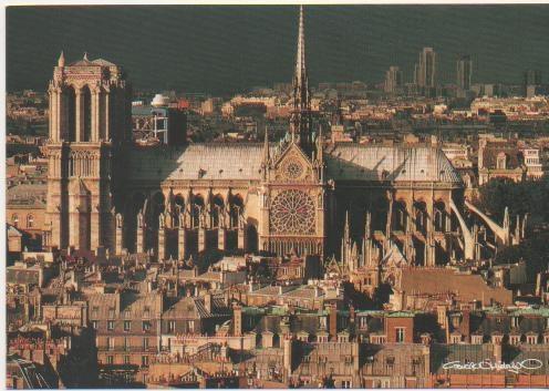 Postal E02185: Notre Dame de Paris, Francia
