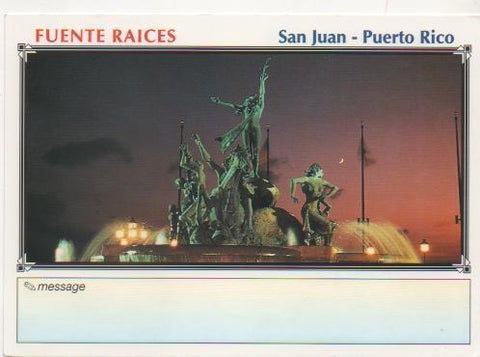 Postal E02173: Fuente Raices, San Juan de Puerto Rico