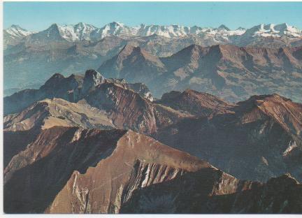Postal E02167: Imagen de los Alpes de Berna, Suiza