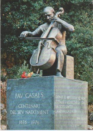 Postal E01672: Monument a Pau Casals, Montserrat
