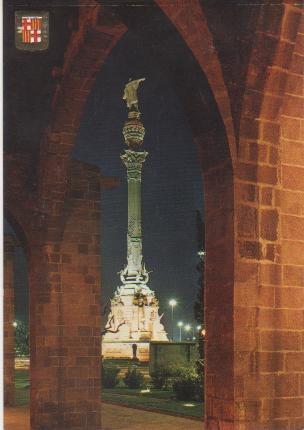 Postal E01675: Monumento a Colón, Barcelona