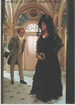 Postal E01633: Francisco Goyay la Maja, Museo de Cera, Barcelona