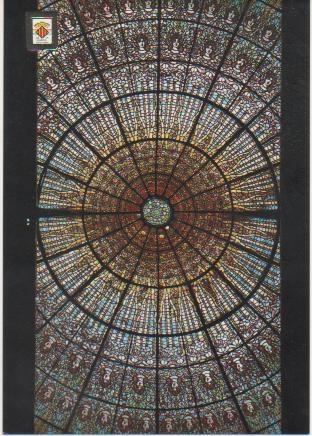 Postal E01646: Claraboya central, Palau de la Música, Barcelona
