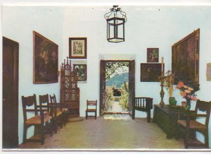 Postal E01731: Celda de F, Chopin y George Sand, sala central, Vallddemosa,Mallorca