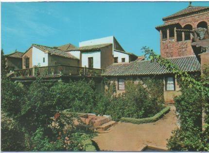Postal E01738: Jardín , Casa del Greco, Toledo