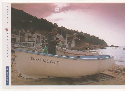 Postal E01700: Amanecer playa Tamariu, Costa Brava, Girona