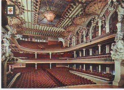 Postal E01543: Palcos; Palau de la Música, Barcelona