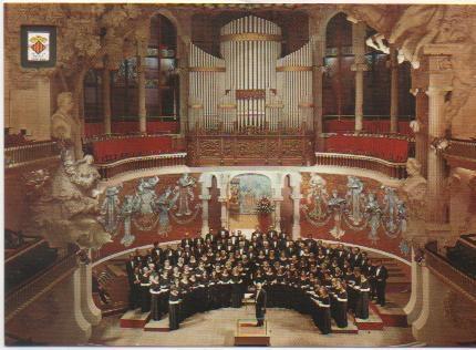 Postal E01547: Orfeó Catalá, Palau de la Música, Barcelona