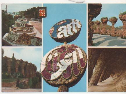 Postal E01555: Imagemes ParcGüell, Barcelona
