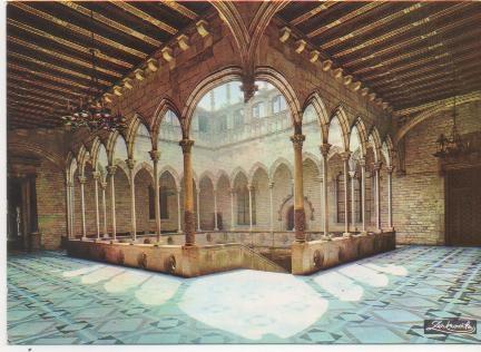 Postal E01559: Galeria Gótica, Diputación de Barcelona