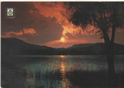 Postal E01508: Atardecer, Lago de Banyoles, Girona
