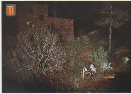 Postal E01509: Pessebre Vivent de Catalunya, La huida a Egipto, Corbera de Llobregat