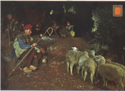 Postal E01516: Pessebre vivent de Catalunya, Pastors, Corbera de Llobregat