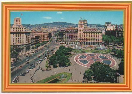 Postal E01521: Plaza de Cataluña, Barcelona