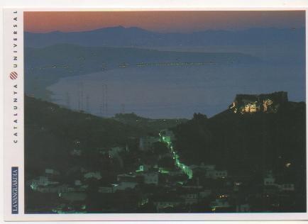 Postal E01612: Vista Nocturna desde Cap Begur, Girona