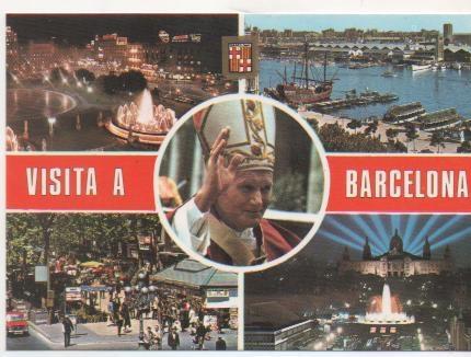 Postal E01596: Visita de Juan Pablo II a Barcelona 1982