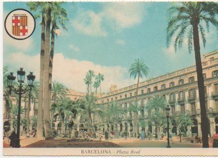 Postal E01566: Plaza Real, Barcelona