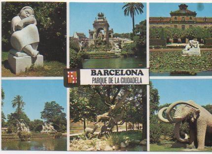 Postal E01575: Imágenes parque de la Ciudadela, Barcelona