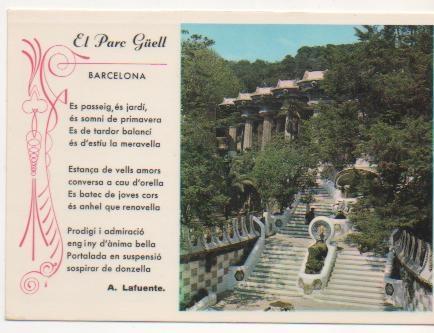 Pospal E01586: Escalera Parc Güell, Barcelona