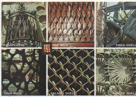 Postal E01591: Obras de Gaudí, ,Barcelona