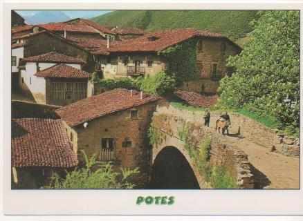 Postal E01927: Puente de San Cayetano, Potes, Picos de Europa