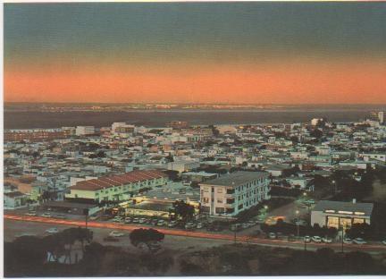 Postal E01891: Vista nocturnade Punta Umbria, Huelva