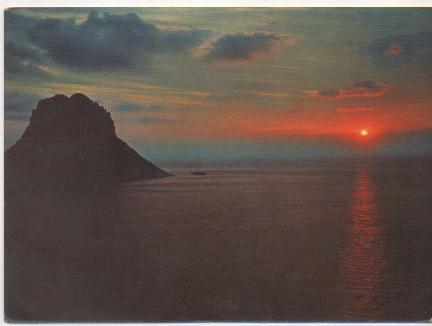 Postal E01894: Atardecer en Es Vedrá, Ibiza