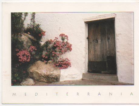 Postal E01899: Entrada típica de  pueblo Mediterraneo