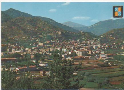 Postal E01980: Vista de Berga, Barcelona