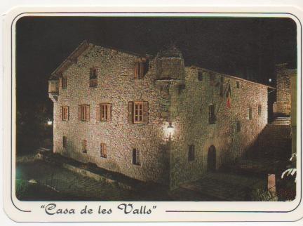 Postal E01989: Casa  de les Valls, Andorra la Vella