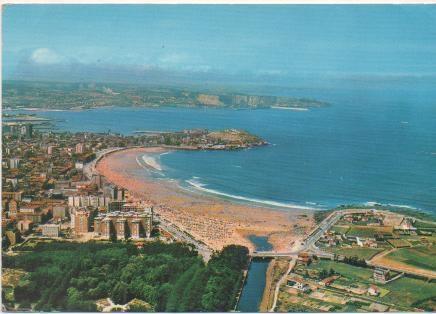 Postal E01970: Playa de Gijón