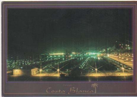 Postal E01951: Vista nocturna de Campello, Costa Blanca