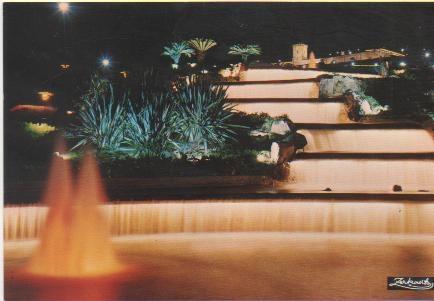 Postal E01502: Castillo y Fuentes de Montjuic, Barcelona
