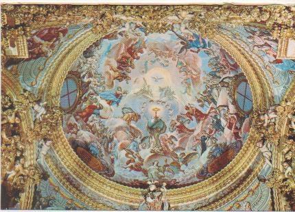 Postal E01850 Cúpula del Sancta Santoroum, La Cartuja, Granada