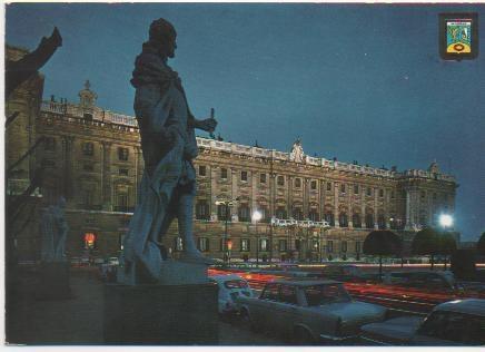 Postal E01865: Plaza de Orientey Placio Real, Madrid