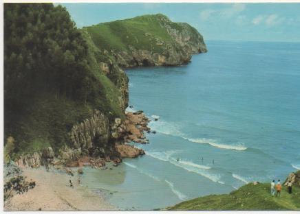 Postal E01871: Playa en Vidiago, Llanes-Asturias