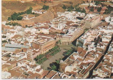 Postal E01843: Vista aérea de Huelva