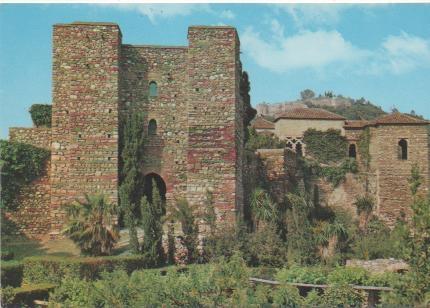 Postal E01818: Alacazaba, Puerta de Granada, Málaga