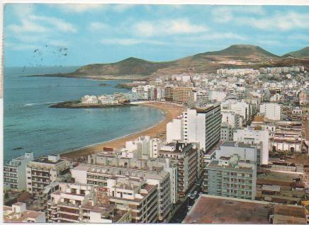 Postal E01822: Playa de las Canteras, Palma de Gran Canarias