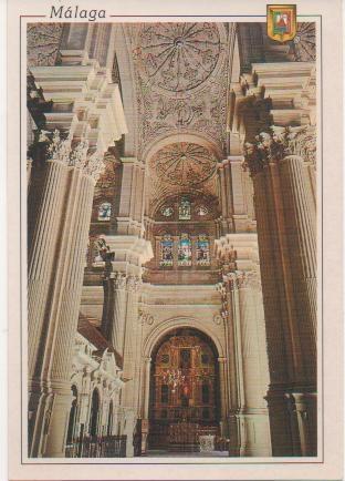 Postal E01185: Interior Catedral de Málaga