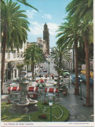 Postal E01135: Parte antigua y Cateral, Gran Canaria