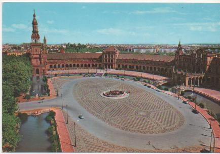 Postal E01239: Plaza España, Sevilla