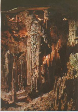 Postal E01010: Sala de los Festivales, Cuevas de Nerja, Mnálaga