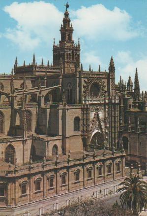 Postal E01116: Vista Catedral,  Sevilla