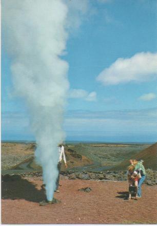 Postal E01121: Géiser Montaña del Fuego, Lanzarote