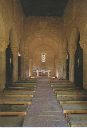 Postal E01095: Interio Iglesia S.Juan de Baños, Palencia