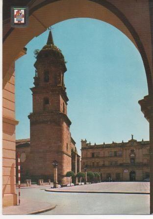 Postal E01080: Torre de San Miguel y Palacio Municipal, Andujar