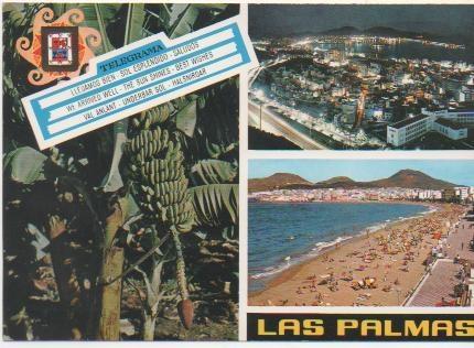 Postal E01409: Rácimos de Plátanos, Las Palmas de Gran Canarias