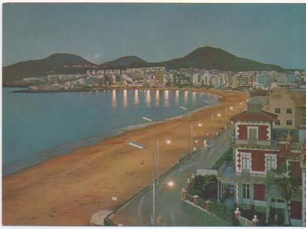 Postal E01411: Playa de las Canteras, Las Palmas de Gran Canaria